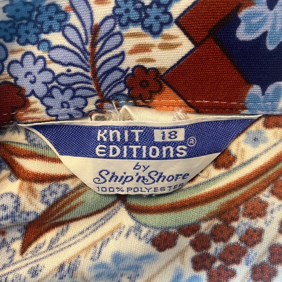 Retro Button Down, Large Collar, Vintage Look By Ship n' Shore - 18 - Picture 8 of 14